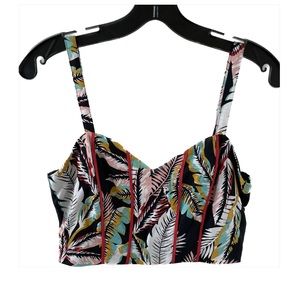 B.O.G Collection Tropical Leaf Print Crop Top.